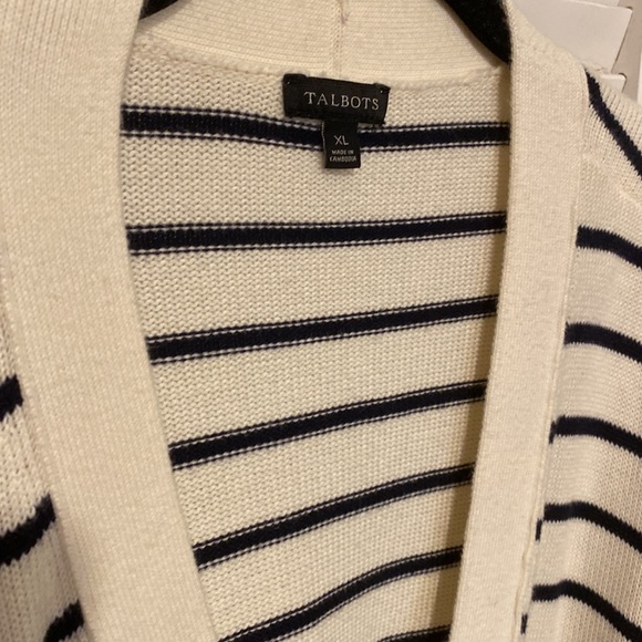 🌟HP🌟 Talbots Striped Tie Waist Sweater - Picture 3 of 7
